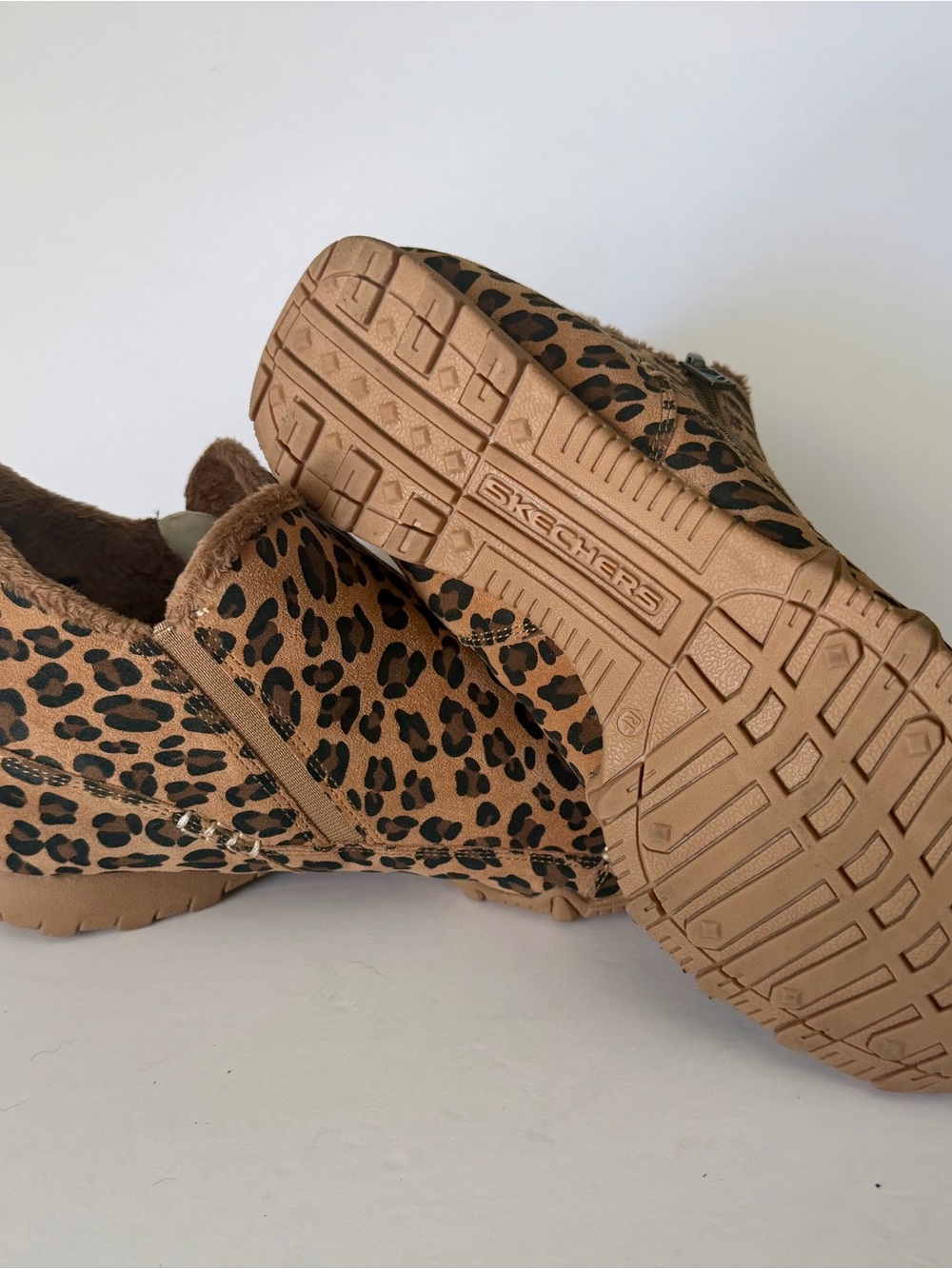 SKECHERS BIKER EARTHY CHIC Women`s Size 11 Leopard Print Bootie - Picture 5 of 9